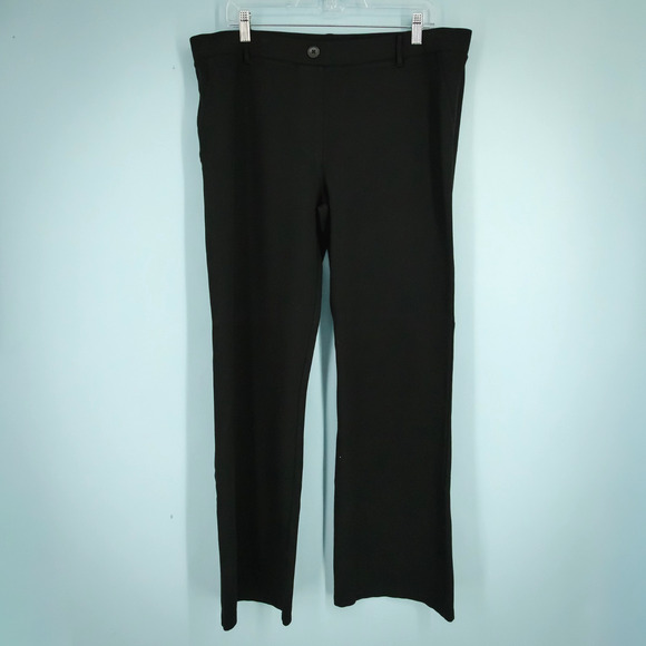 Betabrand Pants - Betabrand Plus Size 2XL Black Classic Yoga Dress Pull On Straight Leg Knit Pants